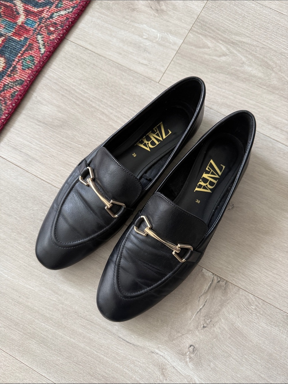 ZARA leather loafers